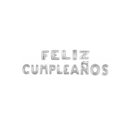 Globo metalizado Feliz Cumpleaños Plata