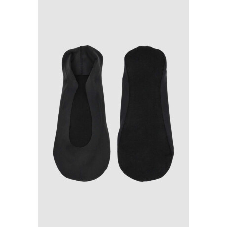 Medias invisibles de microfibra y planta de algodón Negro