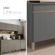 Juego De Cocina de 3 Modulos 150 cm Color Gris GAMAS DE GRIS