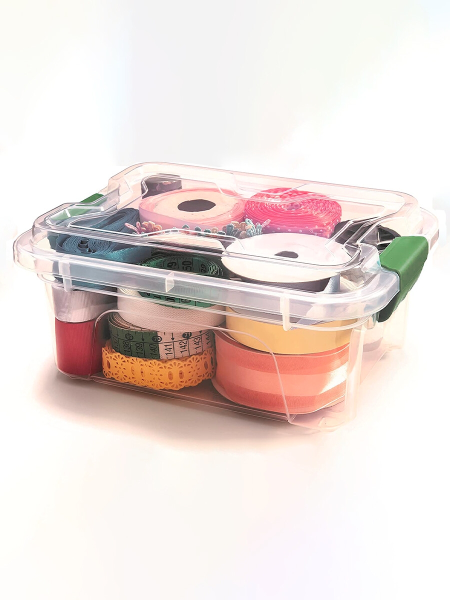 CAJA ORGANIZADORA PLASTICA 5LTS 30X21.5X13.5CM - VERDE 