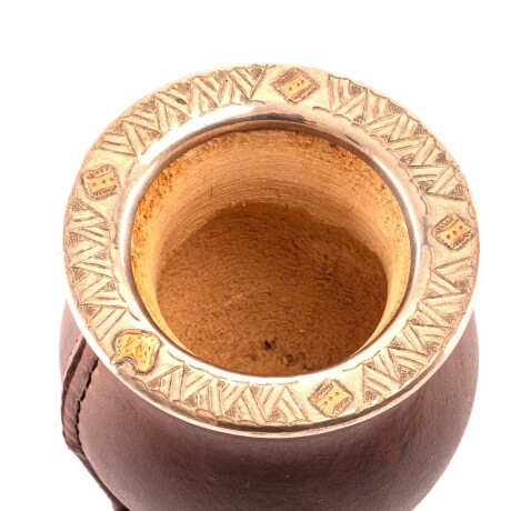 Mate porongo Plata y Oro M12