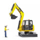 Bruder Toys 02466 CAT Miniexcavadora excavadora - Brazo operativo / Cucharón + Conductor Bruder Toys 02466 CAT Miniexcavadora excavadora - Brazo operativo / Cucharón + Conductor