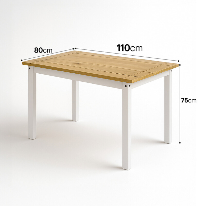 Juego De Comedor Mesa + 6 Sillas Ltc Alba 100% Madera - Blanco Juego De Comedor Mesa + 6 Sillas Ltc Alba 100% Madera - Blanco