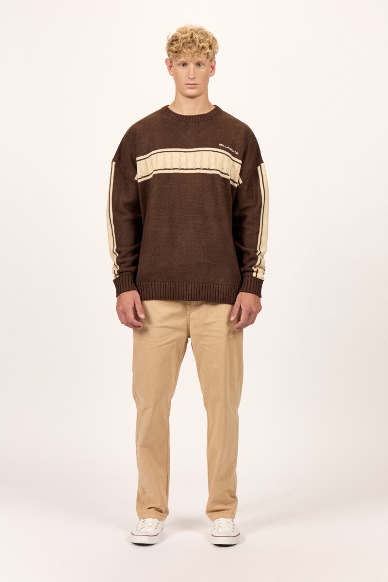 SWEATER STEP UP H-marron