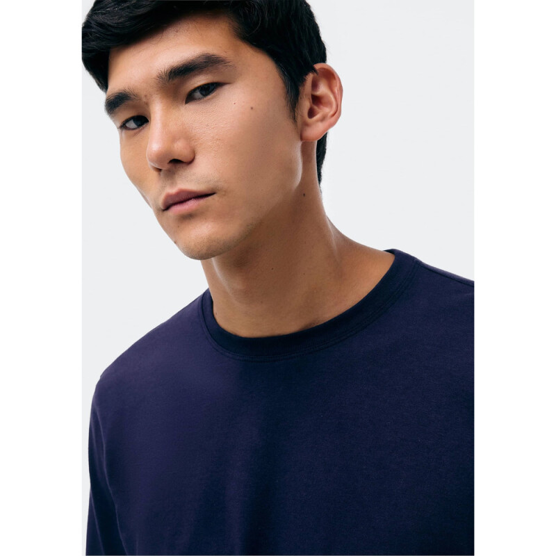 CAMISETA ML MASC AZUL ESCURO