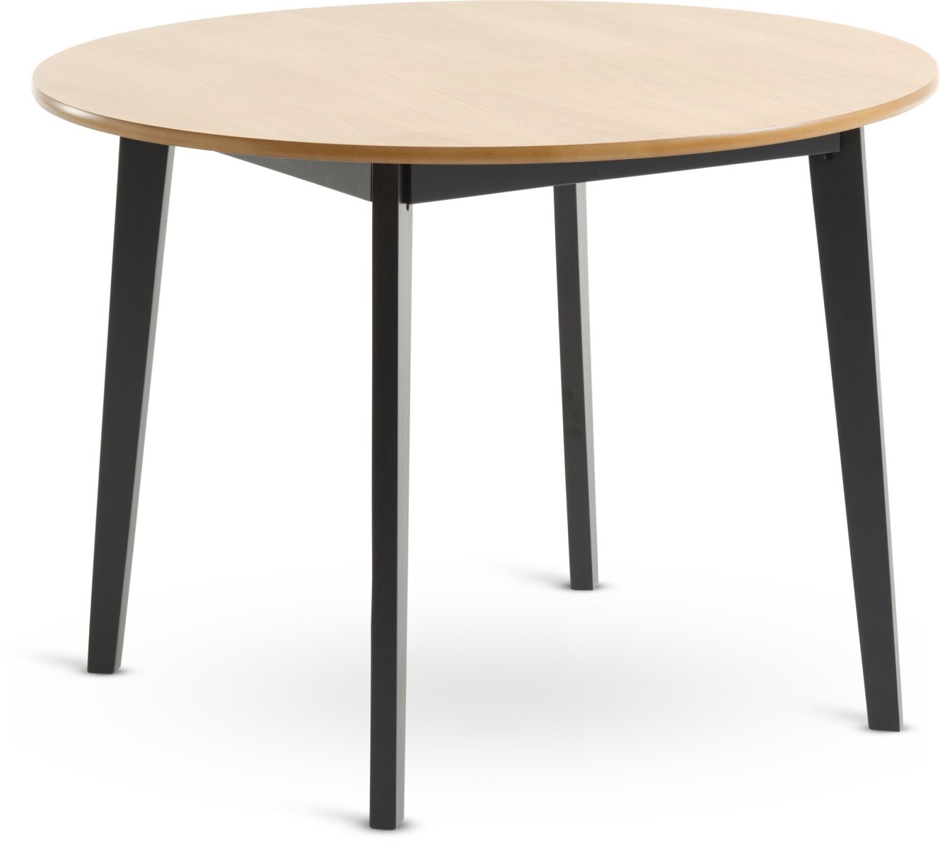 Mesa de comedor JEGIND Ø105 roble/negro - Roble/negro 