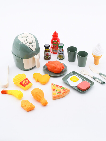 FREIDORA DE AIRE CON ACCESORIOS VERDE