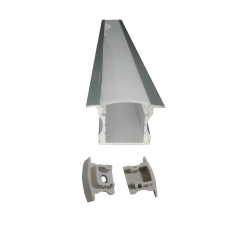 Regleta para cinta LED c/dif opal 1m para embutir IX4680