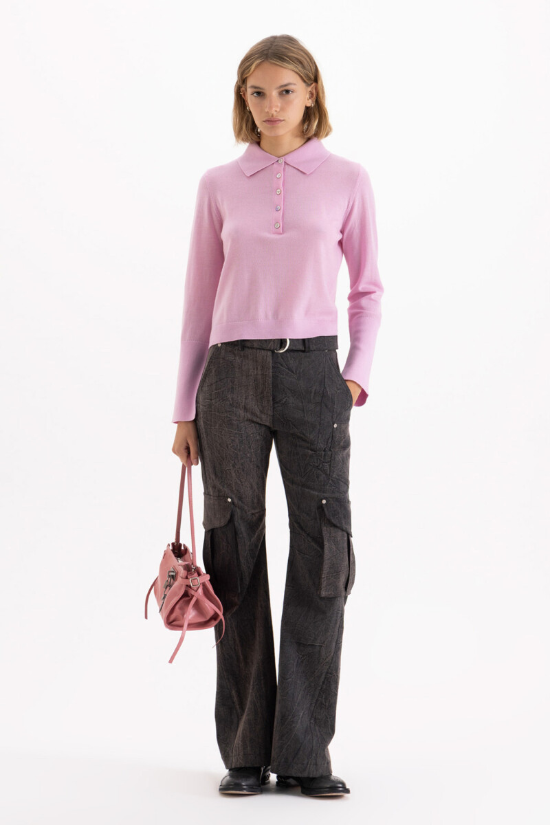 SWEATER POLO Rosa