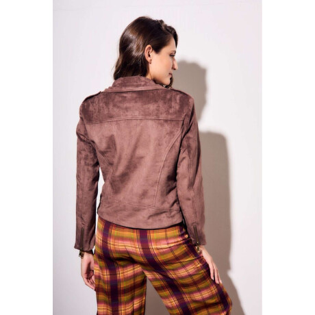 Campera Gamuza Cuero Vegano Chocolate