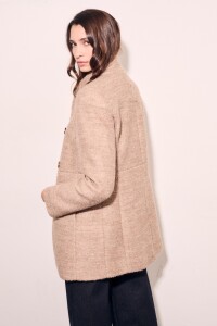 Tapado Boucle Lana Beige Melange