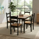 Juego de Comedor Mesa + 4 Sillas color Madera con NEGRO Juego de Comedor Mesa + 4 Sillas color Madera con NEGRO