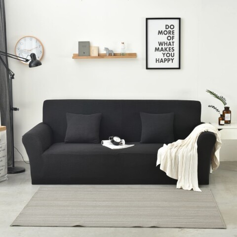 Funda sillón 2 cuerpos lisa negro