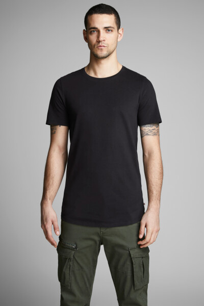 Camiseta suave y básica de algodón Black