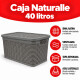 Set x2 Caja simil ratán 40 lts CAPPUCCINO