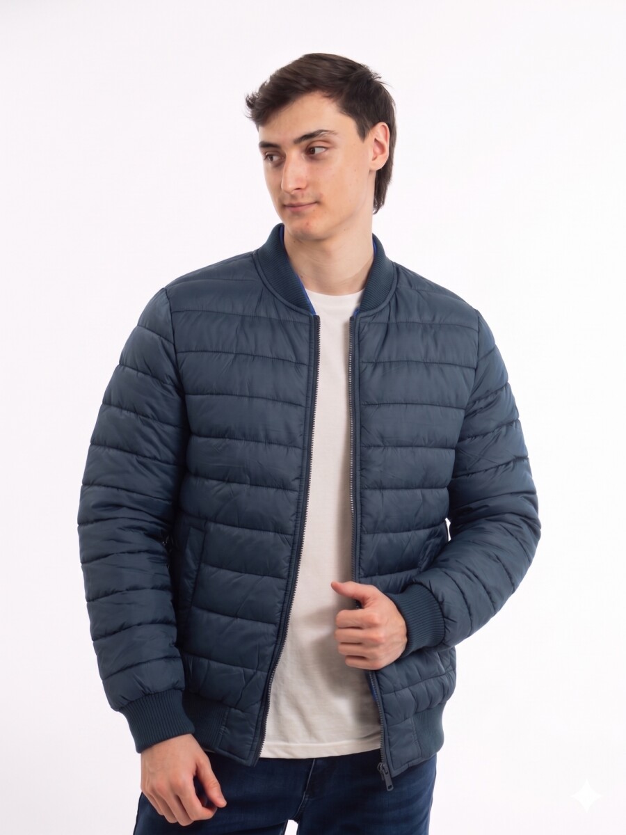 Campera Bomber Nylon - Navy 