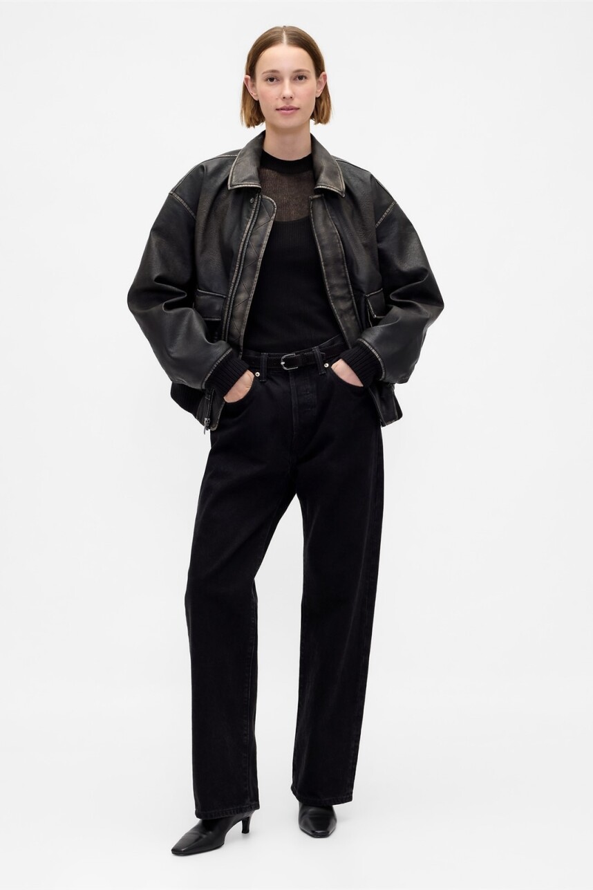 SHEER FITTED CREW Black