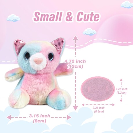 PELUCHE CON IMAN GATITO FUCSIA DR5134 MULTICOLOR
