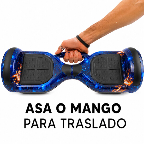 Skate Patineta Eléctrica 6.5" Con Música + Luces Led AZUL