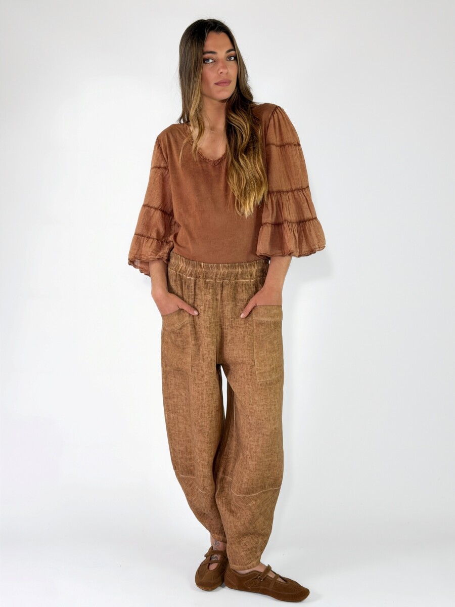 PANTALON BLANES - CAMEL 