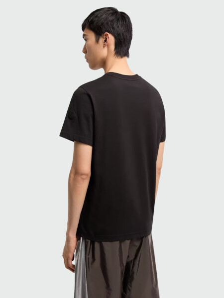 MONCLER - Remera de Jersey con Logo Negro
