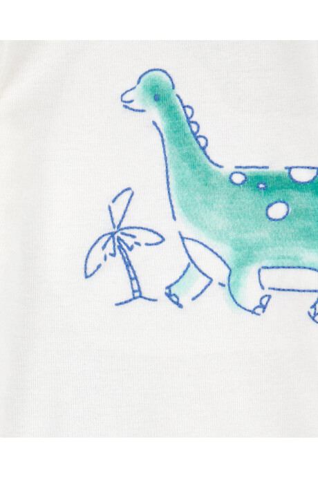 Set dos piezas de algodón, pantalón y body, diseño dinos Sin color