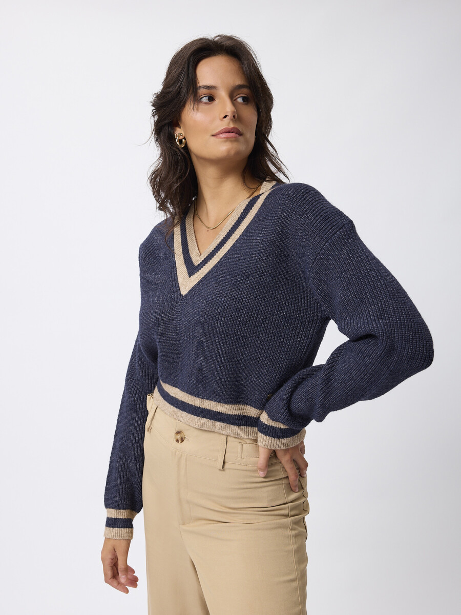 Sweater preppy - marino 