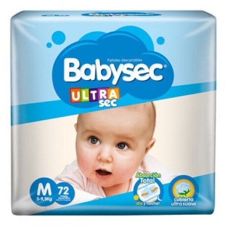 Pañales Babysec Ultrasec M 72 Unidades + Toallitas Pañales Babysec Ultrasec M 72 Unidades + Toallitas