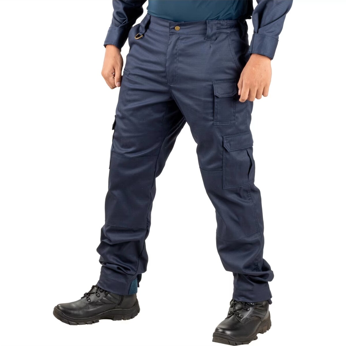 Pantalón táctico GCM tela antidesgarro con puño ajustable - Azul 