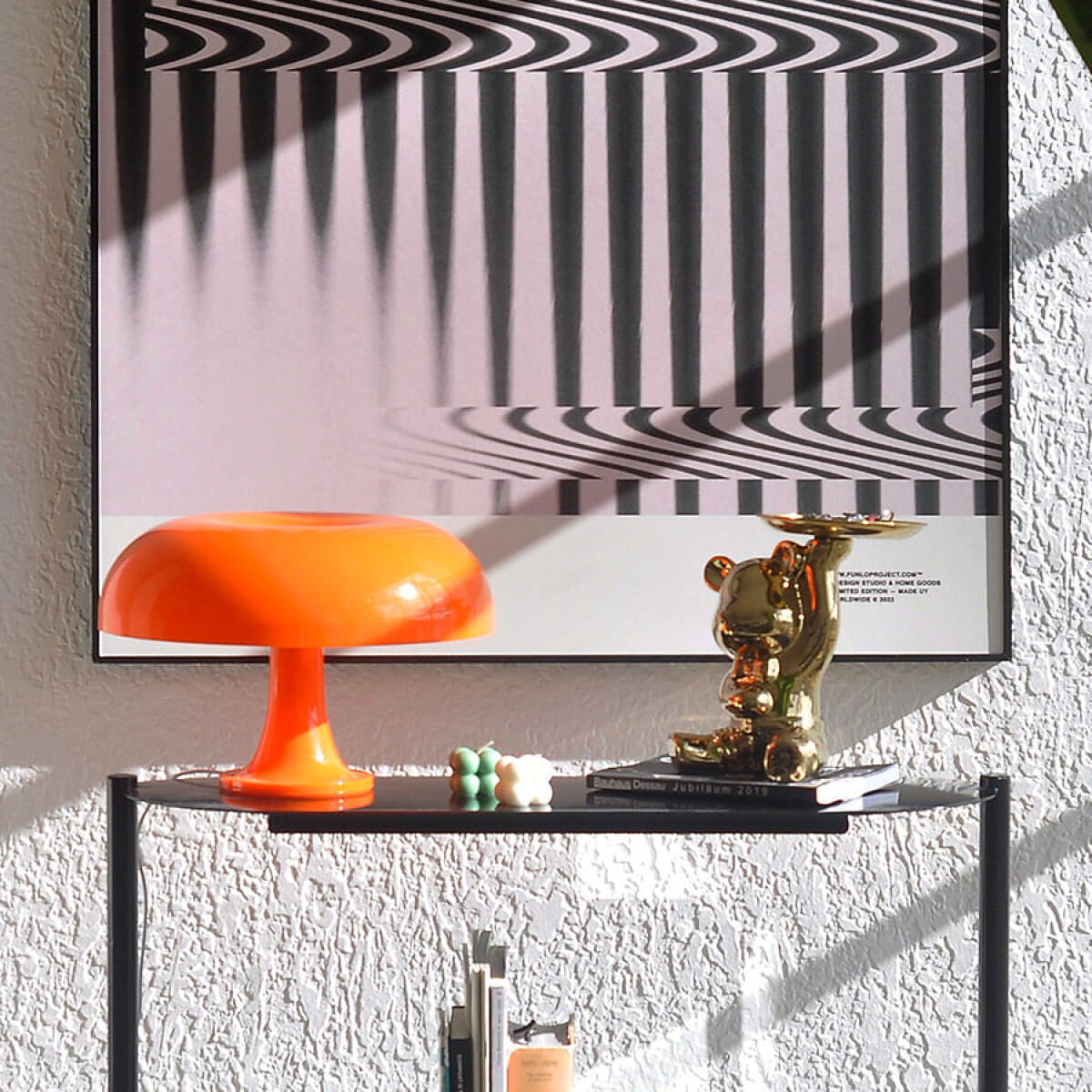 Lampara de mesa retro Mushroom - naranja 