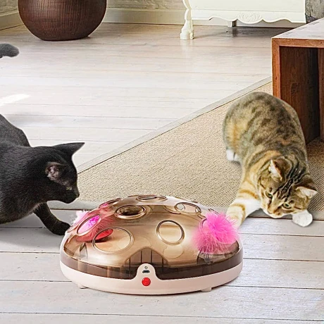 Juguete Eléctrico Interactivo Para Gato Recargable Magnético Pluma Juguete Eléctrico Interactivo Para Gato Recargable Magnético Pluma