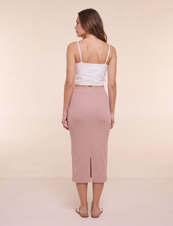 Falda Midi Tejida ROSA