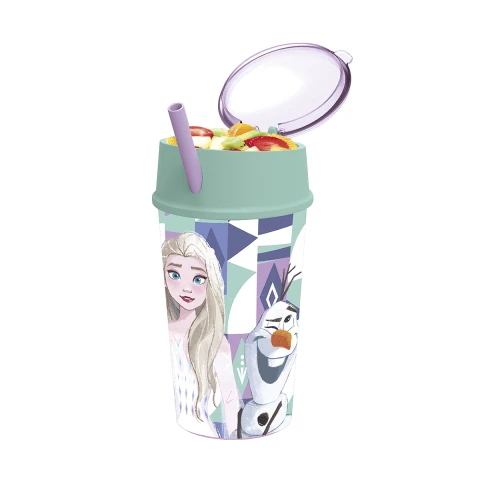 Vaso 2 en 1 Frozen, Pote + vaso de 400 ml U