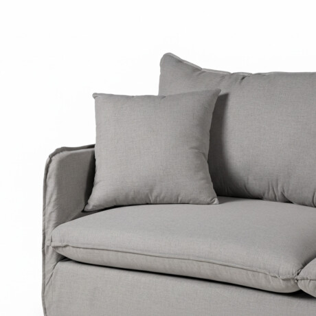 Sofá Snow con Funda - Tela Rústica - 2,5 cuerpos TO001-1634 (Gris)
