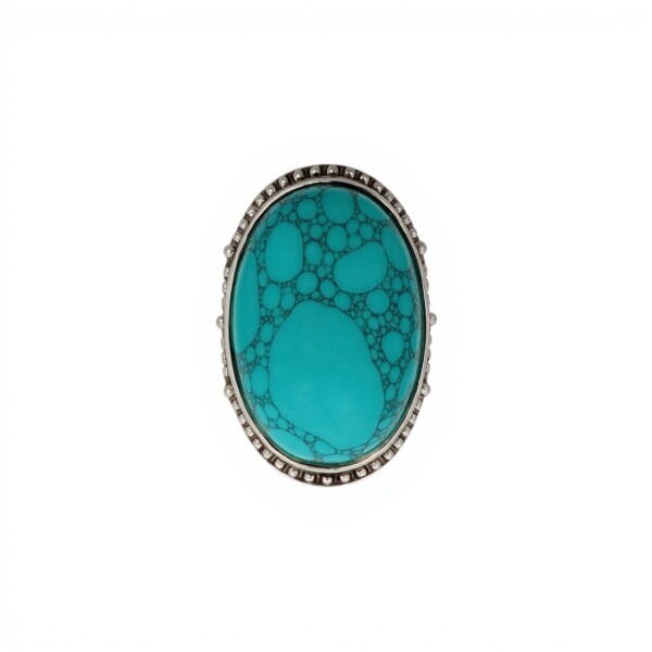 Anillo Oval - Plata 925-Turquesa-AN4698 conpiedra