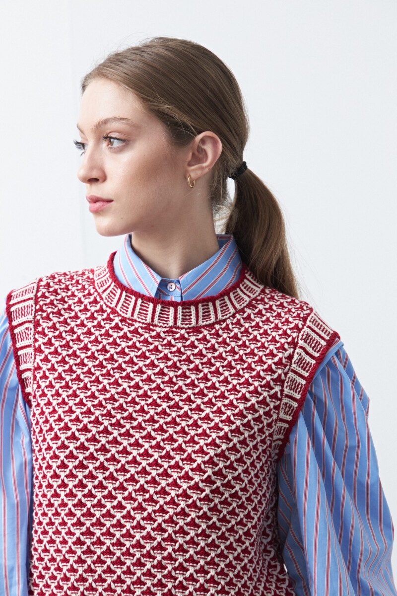 CHALECO ADELA Rojo Oscuro