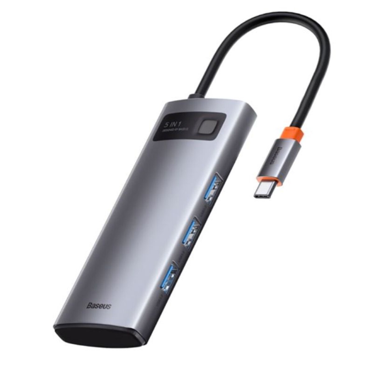 Adaptador Baseus 5 en 1 3 USB-A 3.0+HDMI 4K+USB-C WKWG020013