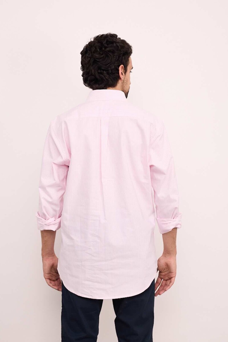 Camisa Oxford Rayada Brixton Rosada
