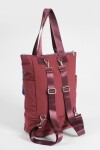 Mochila - shopper con bolsillo removible bordo