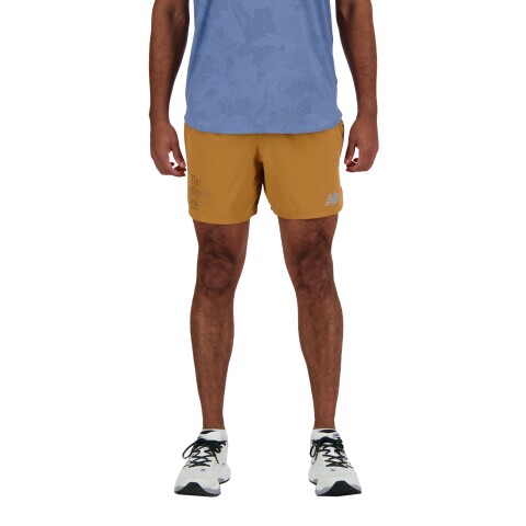 Short New Balance de Hombre - Impact Run 5 Inch - MS21278TOB TOBACCO