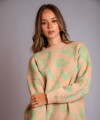 Buzo Print beige con verde