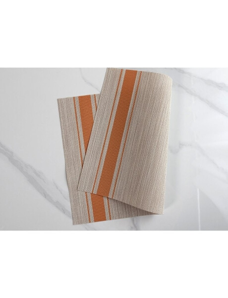 INDIVIDUAL PVC 45x30CM JASPEADO NATURAL/NARANJA INDIVIDUAL PVC 45x30CM JASPEADO NATURAL/NARANJA
