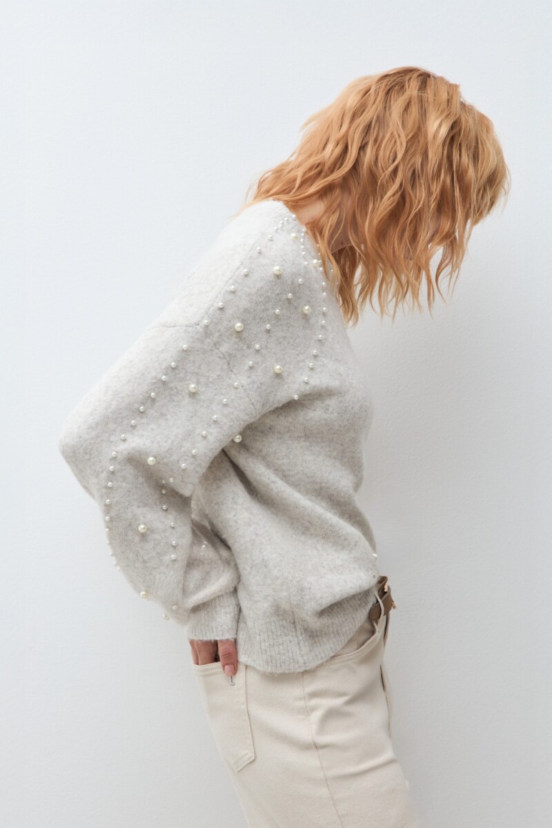 Sweater perlas beige melange