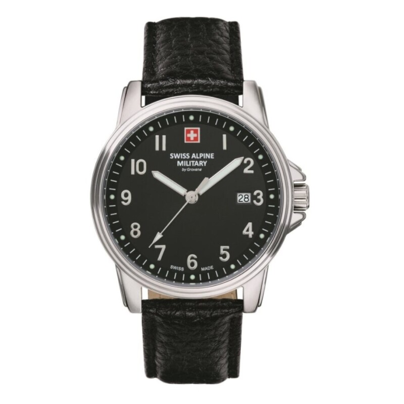 Reloj Swiss Alpine Military 7011.1537 Leader para Hombre con Correa de Cuero Reloj Swiss Alpine Military 7011.1537 Leader Para Hombre Con Correa De Cuero