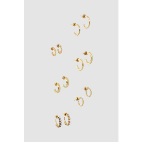 Set de aros brillos gold Oro fuerte