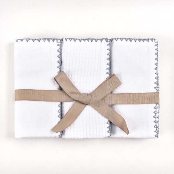 Set de Toallita Punto Marino Colección Finezza Gris