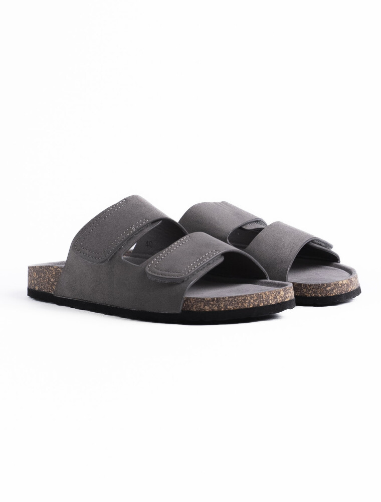 Sandalia Cuero Marruecos Gris