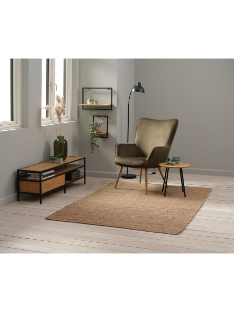 Mesa auxiliar NYBO Ø40 roble/negro Mesa auxiliar NYBO Ø40 roble/negro