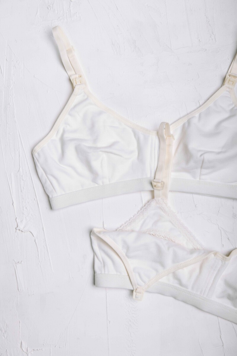 Pack de 2 Soutienes Maternales Rocío [MS2] - Algodón Crema