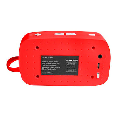 Vivitar - Parlante Bluetooth Get Loud VM60033BT - Sonido Estéreo. Llamadas Manos Libres. Correa para 001